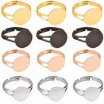 LANBEIDE 40 Pcs Blank Rings- Mixed 