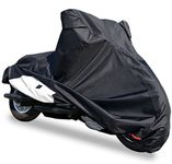 GBT GLOBAL BRIDGE TRADING Motorcycle Cover, Heat Resistant, Waterproof, Melting, Super Water Repellent, Oxford 300D, Thick, Durable, Car Body Cover, Wind Prevention, No Stuffiness, No Theft, Security, Storage Bag, 7 Sizes to Choose from (1 L)