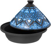 WEB2O Traditional Stainless Steel Induction and Glass Ceramic Tagine 30.2 x 30.2 x 23 cm Blue