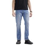 WROGN Men's Stretch Cotton Jeans | Med Stone Wash | Slim Fit | Blue | 36