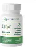 UROX Bladder Control, Effective Bladder Support Supplement for Men & Women, Helps Reduce Incontinence, Urinary Leakage, Frequency, Urgency, 60 Vegetarian Capsules