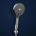 Hindware Italian Collection F160203Cp 3-Flow Polished Hand Shower For Bathroom|Made Of Abs|Rain,Mist&Big Mist Modes|Water Saving Feature|Comes With 1.5M Hose Pipe&Wall Hook,Chrome