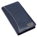 HAMMONDS FLYCATCHER Genuine Leather Passport Cover, Passport Holder for Men and Women - Travel Accessories Document Organizer, RFID Protected Passport Wallet with Card Slots for Trips - Blue