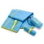 meteor Microfibre Towel Quick Dry Gym Pool Fitness Swimming Travel Camping Beach Yoga Pilates Bath Shower Absorbent Compact Lightweight Dry Men Women Kids Post-Bath Pet Drying 80 x 130 cm