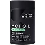 Sports Research Keto MCT Oil Capsules derived from Coconut Oil | Keto Fuel for The Brain & Body | Derived from Non-GMO Coconuts (120 Soft gels)