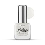 RENEE Mattitude Nail Paint - Chalk White, Quick Drying, Matte Finish, Long Lasting, Chip Resisting Formula with High Coverage, Acetone & Paraben Free, 10 Ml