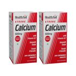 HealthAid Calcium 500 mg with Vitamin D3 & Vitamin K2-7 | Chewable Calcium Tablets for Strong Bones, Teeth & Muscle Support | For Men & Women | 30 Vegetarian Tablets(Pack of 2)
