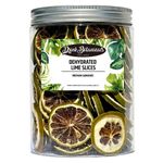 Drink Botanicals Ireland | Dried Dehydrated Dried Lime Slices Wheels | 50+ Servings | 100% Natural | Dry Limes for Garnishing Cocktails, Cooking, Baking, Drinks | Lime Citrus Dried Fruit |140 Grams