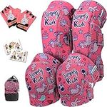 Knee Pads Kids Knee and Elbow Pads with Bike Gloves - Toddler Knee and Elbow Pads - Toddler Protective Gear Set I Roller-Skate, Skateboard Kids Children Boys Girls