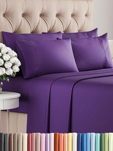 Queen 6 Piece Sheet Set - Comfy, Breathable & Cooling