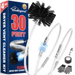 30 Feet Dryer Vent Cleaner Kit Lint Remover Fireplace Chimney Brushes Extends Up to 30 Feet Synthetic Brush Head