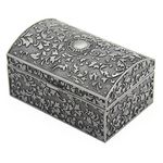 AVESON Vintage Metal Jewelry Box Trinket Storage Organizer Chest Ring Case for Girls Women (Small)