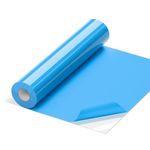 LOFFA Heat Transfer Vinyl, Light Blue HTV Vinyl - 12'' X 25ft Iron on Vinyl Compatible with Cricut Machines, DIY HTV for T Shirts