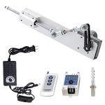 JQDML Reciprocating Cycle Linear Actuator Telescopic Motor 24V 2-8cm 120rpm High Torque 40lbs,with Remote Controller, End Connector, Speed Controller (24V80mm120rpm)