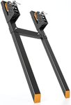 GarveeLife 60" Pallet Forks, 4000 lbs Clamp on Pallet Forks with Adjustable Stabilizer Bar, Heavy Duty Pallet Forks for Tractor Attachments, Skid Steer, Loader Bucket