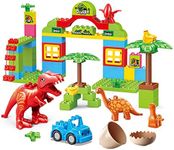 ToyVelt Dinosaur Blocks Toy 72 Piece Jurassic Era, Children's Dinosaur Blocks, Dinosaur Blocks for Kids 3-5, Dino Building Blocks, Dinosaur Building Blocks, for Boys&Girls 3-12 Years Old