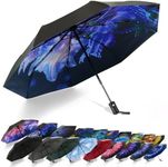 SY COMPACT Travel Windproof Automatic Umbrellas-Factory Outlet umbrella (Bellflower)