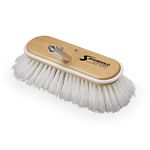 Shurhold 990 10 Inch Extra Stiff Bristle Brush, Deck Brush with White Polystyrene Bristles