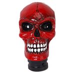 Aluminium Alloy Skull Universal Car Truck Manual Gear Shift Knob, Red