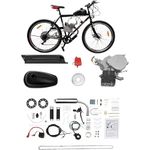 100cc 36 Teeth Bike Engine Kit 2-Stroke Motor Engine Set Bicycle Engine Kit 45km/h Single Cylinder Air-cooling Petrol Gas Engine Bicycle Bike Motor Kit 200kg Load Capacity with 2L Fuel Tank Capacity