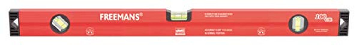 FREEMANS Box Section Aluminum Spirit Level with Magnet 100cm