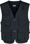 Urban Classics Men's Weste Tactical Vest Jacket, Black, 5X-Large