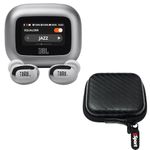 JBL Live Buds 3 True Wireless Noise Cancelling Earbud Bundle with gSport Case (Silver)
