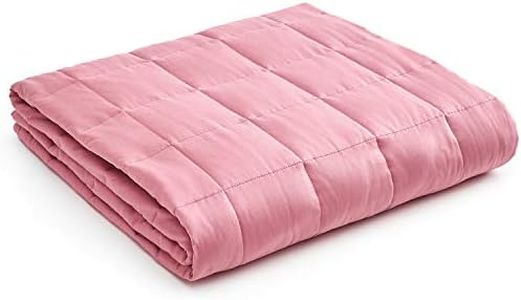 YnM Weighted Blanket — Heavy 100% Oeko-Tex Certified Cotton Material with Premium Glass Beads (Bradied Apricot, 36''x48'' 5lbs), Suit for One Person(~40lb) Use on Twin Bed