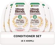 Garnier Ultimate Blends Delicate Oat Milk Soothing Vegan Conditioner for a Sensitive Scalp and Fragile Hair Enriched with Oat milk & Rice Cream 6 x 400 ml