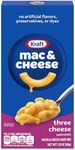 Kraft Three Cheese Mac & Cheese Macaroni and Cheese Dinner with Mini-Shell Pasta, 7.25 oz Box