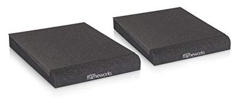 Gator Frameworks Acoustic Foam Isolation Pads for Medium Studio Monitors, Fits Most Speaker Stands, Desktops and Bookshelfs; 2-Pack (GFW-ISOPAD-MD)