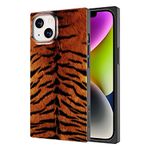 Cocomii Square iPhone 13 Mini Case - Square Animal - Slim - Lightweight - Glossy - Black & Orange Apex Tiger Print - Minimalist Luxury Aesthetic Cover Compatible with Apple iPhone 13 Mini (Tiger)