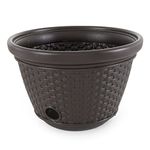 Suncast CPLHPW100 Resin Wicker Hose Pot- Pack of 3