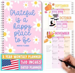 2 Year Monthly Planner 2026-2027 - 2 Year Planner 2026-2027, Monthly Calendar 2026-2027, Calendar Book, Pink Calendars, Planners & Organizers