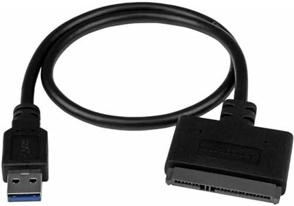 StarTech.com USB 3.1 (10Gbps) Adapter Cable for 2.5" SATA SSD/HDD Drives - Supports SATA III (6 Gbps) - USB Powered, Black (USB312SAT3CB)