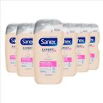 Sanex Expert Skin Health+ Micellar Hypoallergenic Shower Gel 450ml x 6| for sensitive skin | body wash for men & women | helps protect skin from pollution | gentle antioxidant formula | with vitamin E