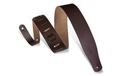 Levy's Leathers 2 1/2" Leather Guitar Strap. Adjustable from 38" to 51"; Dark Brown (M26-DBR)