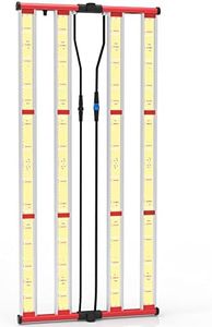 AGLEX 420W Full Spectrum LED Grow Light with UV & IR, 1360 LEDs, Dimmable Daisy Chain, High PPFD Bar Style, 4x5 ft Coverage, Foldable for Indoor Plant Growing, Commercial Seeding Veg Flower - M400