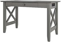AFI Lexi Desk with Drawer and Charger Grey