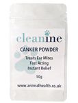 Cleanine canker powder instant relief stops ear mites and head shaking For Dogs, Cats, Horses, Rabbits and Small Animals… (50g)