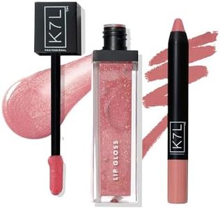 K7L Pink Glitter Lipgloss and Pink Matte Lipstick Crayon