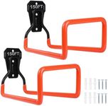 PeoMev 2pcs Hose Organizer Metal Hose Hangers for Outside Heavy Duty Hose Hook Wall Mount Hose Reels Garden Hose Holder for Ropes (2pcs Orange)