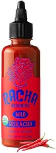 Racha Organics Mild Sriracha Hot Sauce - USDA Organic Sriracha Sauce Made with Estate-Grown Thai Chili Peppers - Low-Sugar, Non-GMO, Gluten Free, Keto Friendly - 10oz - Made in Thailand