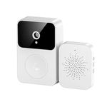 INFINIBYTE DOORBELL -Ultra Easy Single-Click Video Calling WiFi Indoor Camera | 5MP 1080p FHD, 360° PTZ Control, Color Night Vision, Two-Way Video/Audio, Mini Video Doorbell (ULooka White)