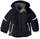 LONDON FOG Boys' Active Puffer Jacket Winter Coat Down Alternative, Super Navy, Medium