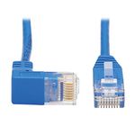 TRIPP LITE Down Angle Cat6 Ethernet Cable, Gigabit Molded Slim UTP Network Patch Cable, Blue, 7 ft. (N204-S07-BL-DN)