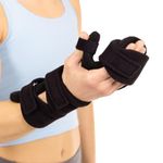 BraceAbility Resting Hand Splint - Soft Wrist Sprain and Functional Finger Immobilizer Brace for Post-Surgery or Stroke Recovery Patients, Carpal Tunnel Syndrome, Ulnar Nerve Damage Relief (M Right)