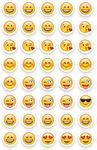 baraky 40pc Smiley Emoji Colourful Expressions Button Pins Badge