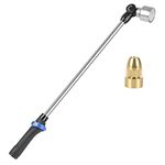 STYDDI Soft Rain Watering Wand with Pivoting Head and Thumb Control, 28” Gentle Classic Raining Wand with Replace Brass Nozzle, Perfect for Hanging Baskets, Planters, Greenhouses and Seedbed