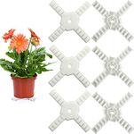 6 Pcs Plant Pot Stand Riser Adjustable Cuttable Plastic Under Plant Stand Plants Drainage Stand Prevent Water Damage Plant Pot Stand for Outdoor Indoor Plant Pot Holder Garden Patio (White, 11.8 Inch)